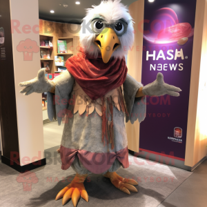 nan Hens mascot costume character dressed with a Vest and Shawls