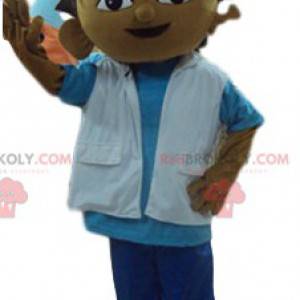 Mascotte de petit garçon en tenue de scoot - Redbrokoly.com