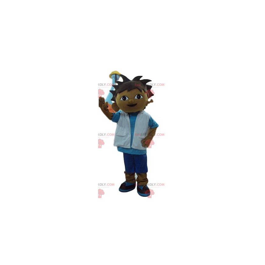 Mascotte de petit garçon en tenue de scoot - Redbrokoly.com