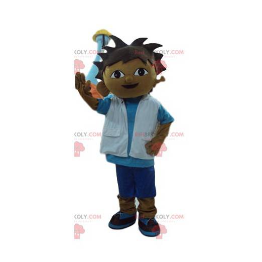 Mascota de niño pequeño en traje de scooter - Redbrokoly.com