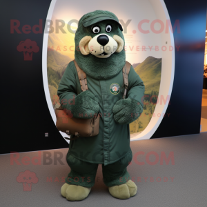 Green Navy Seal mascotte...