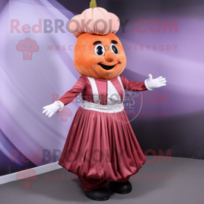 nan Onion mascot costume character dressed with a Dress Pants and Gloves