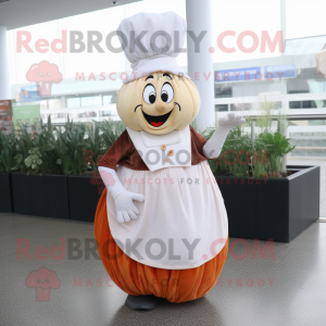 nan Onion mascot costume character dressed with a Dress Pants and Gloves