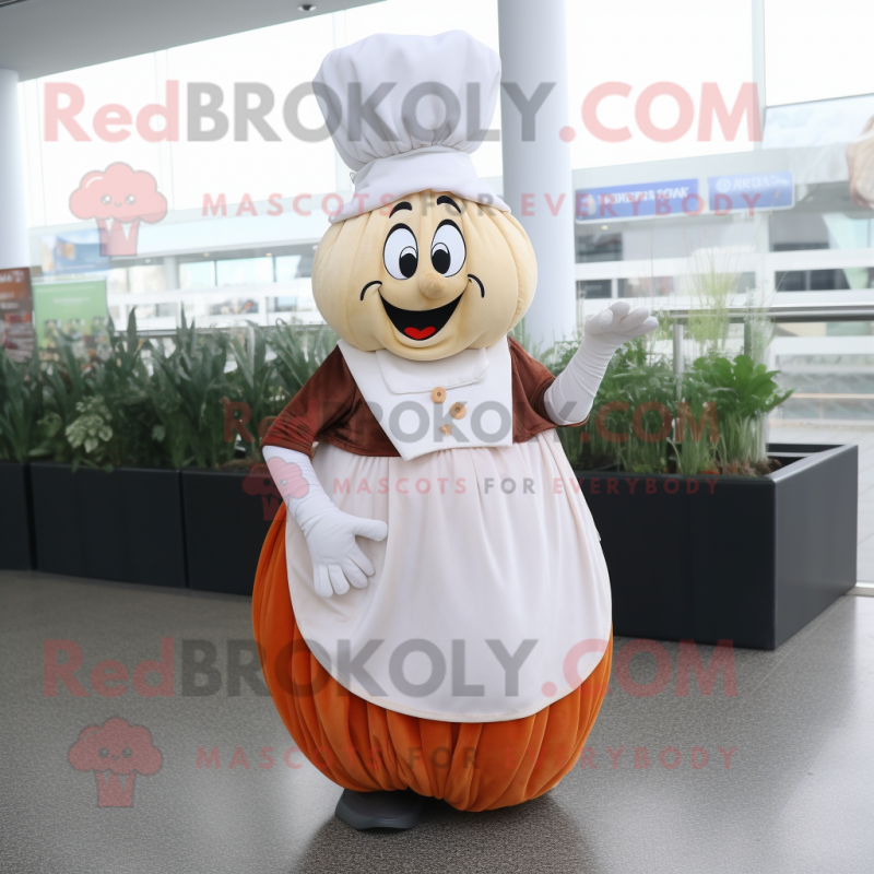 nan Onion mascot costume character dressed with a Dress Pants and Gloves nan Onion mascot costume character dressed with a Dress Pants and Gloves