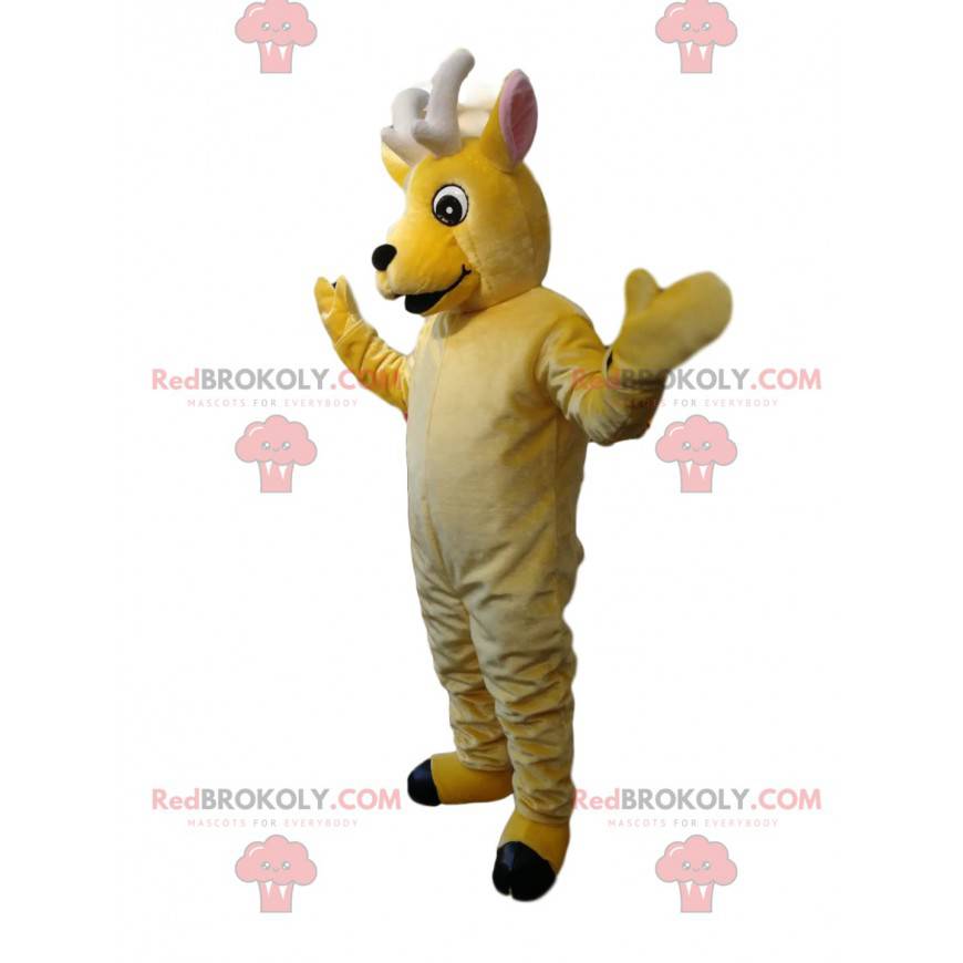 Pequeno mascote de cervo amarelo de repolho real -
