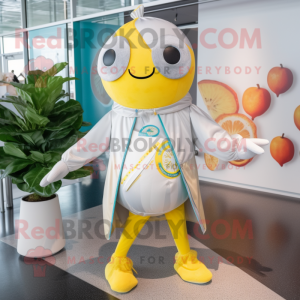 Silver Lemon maskot kostym...