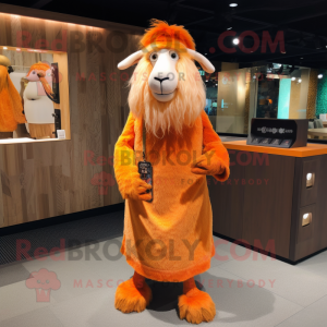 Orange Angora Goat maskot...