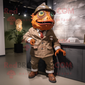 Rust Piranha maskot kostym...