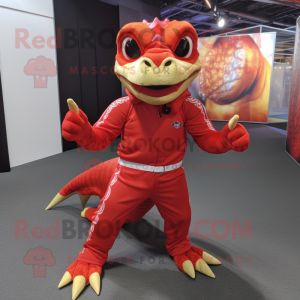 Red Lizard maskot drakt...