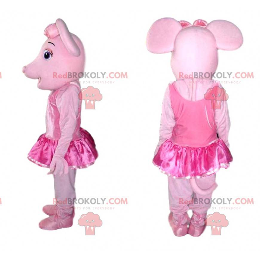 Růžové prase maskot s růžovým tylem - Redbrokoly.com Růžové prase maskot s růžovým tylem - Redbrokoly.com