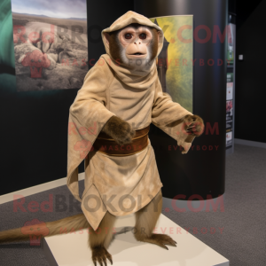 Tan Capuchin Monkey maskot...