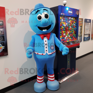 Blue Gumball Machine maskot...