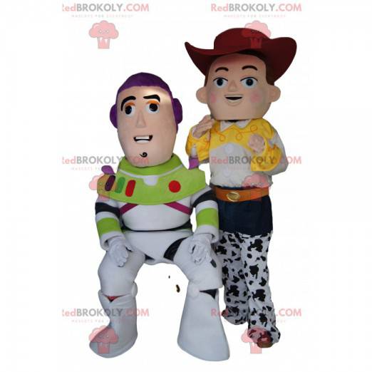 Jessie en Buzz Lightyear mascottenduo, uit Toy Story -
