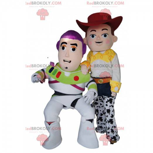 Jessie och Buzz Lightyear maskotduo, från Toy Story -