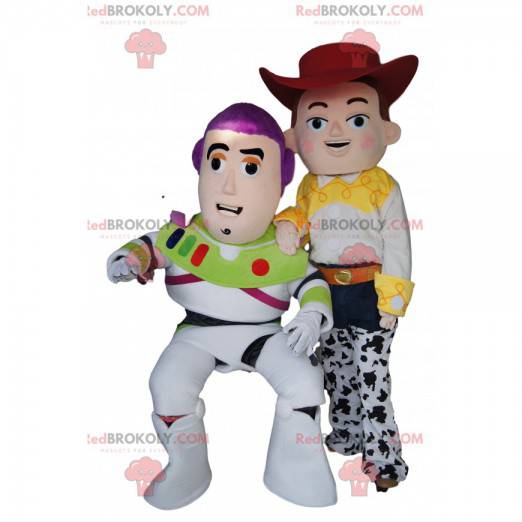 Jessie und Buzz Lightyear Maskottchen-Duo aus Toy Story -