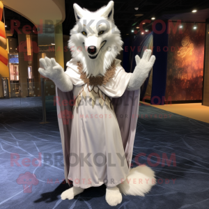 White Wolf maskot kostym...
