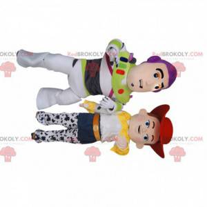 Jessie och Buzz Lightyear maskotduo, från Toy Story -