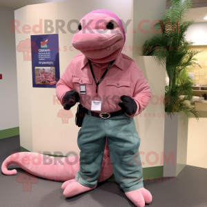 Pink Titanoboa maskot...