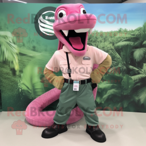 Pink Titanoboa maskot...