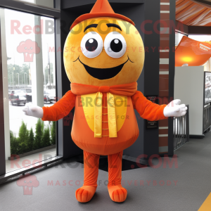 Orange hamburger maskot...