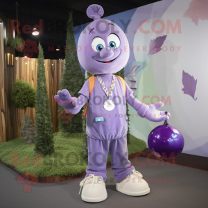 Lavendel Juggle maskot...