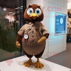 Brown Dove maskot kostume...