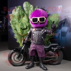 Purple Beet maskot kostym...