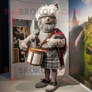 Silver säckpipa maskot...