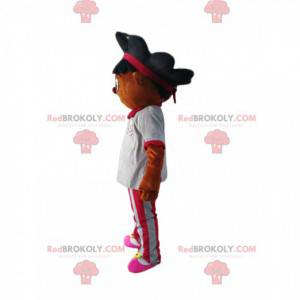 Mascot gemengd ras meisje met mooi haar - Redbrokoly.com