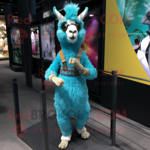 Turquoise Llama mascotte...