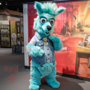 Turquoise Llama mascotte...