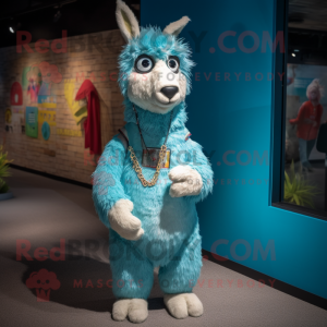 Turquoise Llama mascotte...