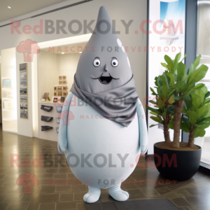 Gray Pear maskot kostume...