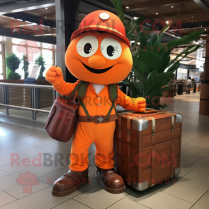 Orange blomme maskot...