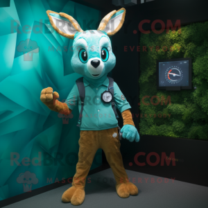 Cyan Roe Deer mascotte...