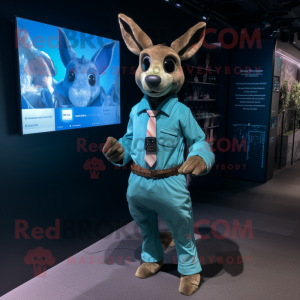 Cyan Roe Deer mascotte...