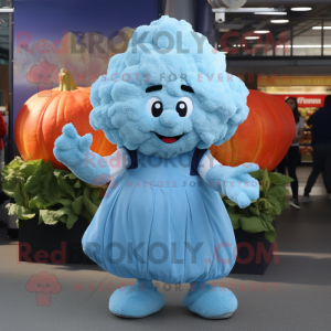 Sky Blue Bloemkool mascotte...