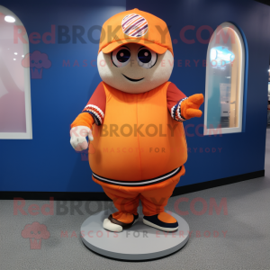 Orange baseball bold maskot...
