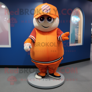 Orange baseball boll maskot...