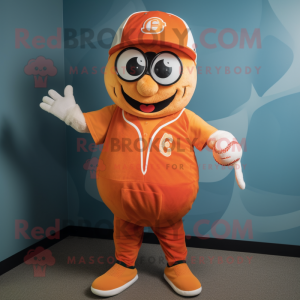Orange baseball bold maskot...