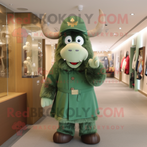 Green Yak mascotte kostuum...