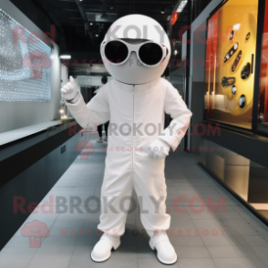 White Alliance mascot costume character dressed with a Romper and Sunglasses