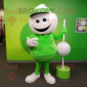 Groene golfbal mascotte...