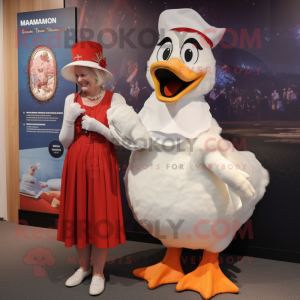 nan Swan mascot costume character dressed with a Culottes and Watches