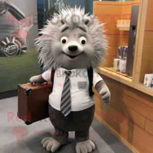 Grijs Porcupine mascotte...