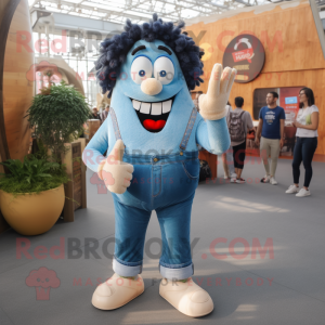 Cream Goulash mascot costume character dressed with a Denim Shorts and Anklets