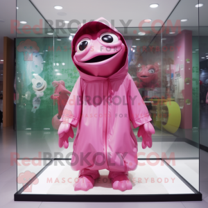 Pink Frog mascotte kostuum...