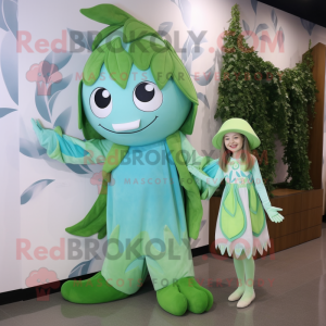 Cyan Beanstalk maskot...