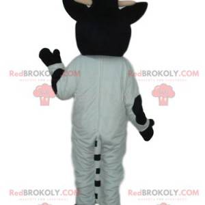 Black and white cow mascot with a hat - Redbrokoly.com