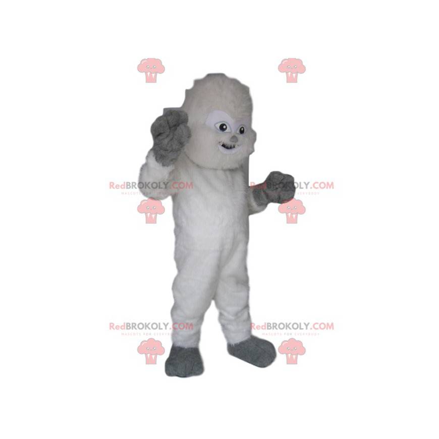 Divertido mascote branco do Yeti. Fantasia de Yeti - Divertido mascote branco do Yeti. Fantasia de Yeti -